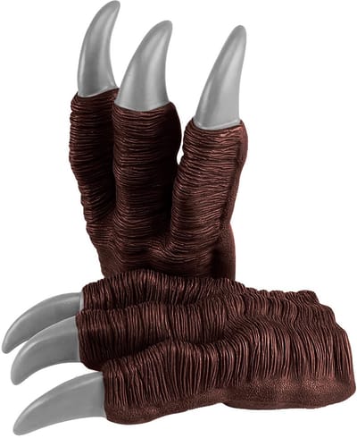 Dailygoods- Dinosaurusklauwhandschoenen - Realistische Velociraptor/Tyrannosaurus - Kostuumaccessoire - Geschikt voor kinderen/volwassenen - Lichtgewicht - Milieuvriendelijk Soft-PVC - Dinosaurus Kostuum