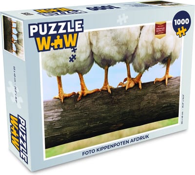 Puzzel Foto kippenpoten afdruk - Legpuzzel - Puzzel 1000 stukjes volwassenen