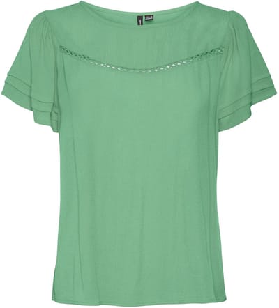 VERO MODA - VMMENNY SS LACE TOP WVN GA - Dames - Blouses