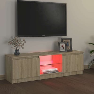 vidaXL - Tv-meubel - met - LED-verlichting - 120x30x36 - cm - sonoma - eikenkleur