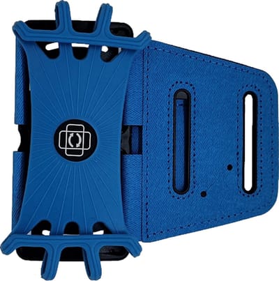 Ulanax® | Universeel verstelbaar sportband - Hardlooparmband - Telefoonhouder - Blauw |