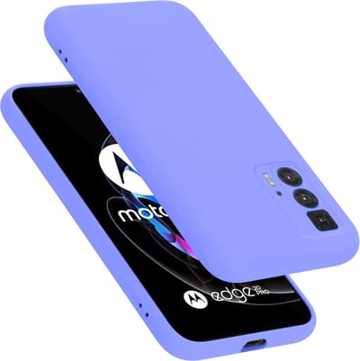 Cadorabo Hoesje geschikt voor Motorola EDGE 20 PRO / EDGE S PRO in LIQUID LICHT PAARS - Beschermhoes gemaakt van flexibel TPU silicone Case Cover
