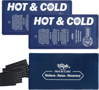 Koelpads voor warmte- en koudetherapie, 2 stuks, 14 x 27,5 cm, herbruikbare gel-ijszakken voor pijnverlichting