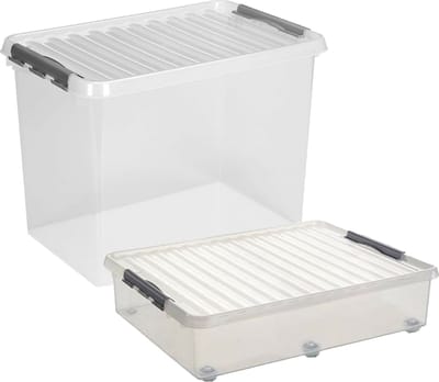 Sunware opslagboxen met deksel - 2x stuks - - 60 L en 72 L