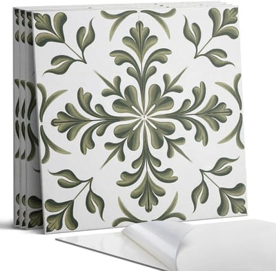 Coloray Wandpanelen Zelfklevend - Plantenpatroon op de achtergrond Zelfklevende Wandpanelen - 50 cm x 50 cm - Groente Wandpaneel PVC - 5 stuks - Texturen Wandpanelen Zelfklevend - Wandpaneel Keuken - Wandpanelen Badkamer