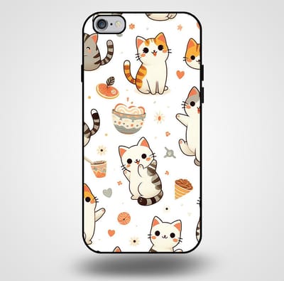 Smartphonica Telefoonhoesje voor iPhone 6/6s Plus met katten opdruk - TPU backcover case katten design geschikt voor iPhone 6/6s Plus