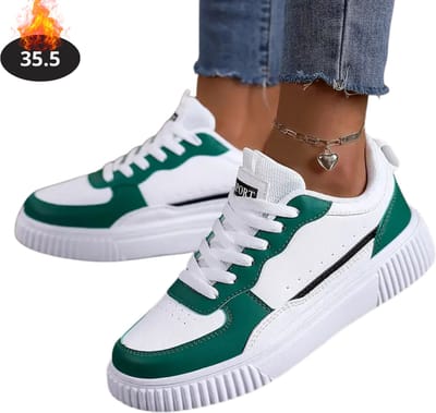 Livano Schoenen Dames - Sneakers - Comfortabel - Casual - Volwassen - Groen - Maat 35.5