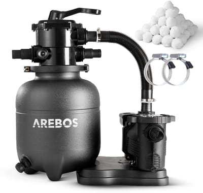 AREBOS Zandfilter - Zandfiltersysteem - Zandfilterpomp voor zwembad - 950L/h