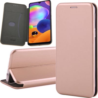 Hoesje geschikt voor Samsung A31 - Book Case Slim Wallet Roségoud
