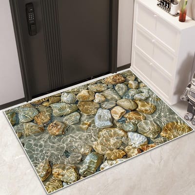 Porte de Salle de Bain Tapis de Salle de Bain Antidérapant Tapis de Chute pour Toilettes Tapis Absorbant à Séchage Rapide en Terre de Diatomées Doux 40 * 60CM diatom mud