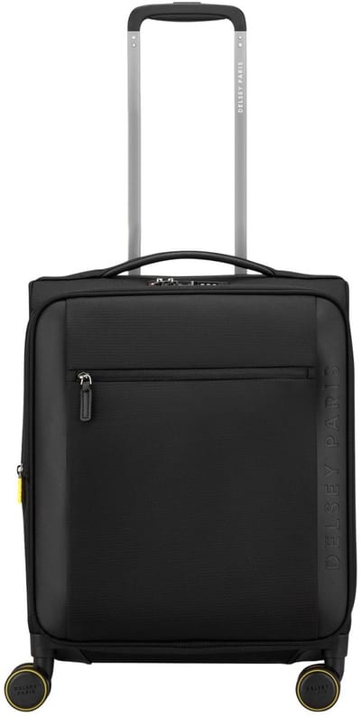Delsey Montmartre 3 Handbagagekoffer 55 cm Expandable – 37L – 2,7 kg – Gerecycled Polyester – TSA Slot – Zip SECURITECH® 2 – 4 Dubbele 360° Spinnerwielen - Black