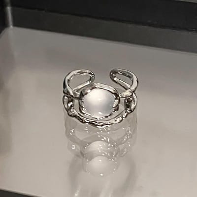 Bague Cœur d'Amour Creux en Acier Inoxydable Pour Femmes Filles Esthétique Exquise Bague Ouverte Tendance Mode Romantique Bijoux