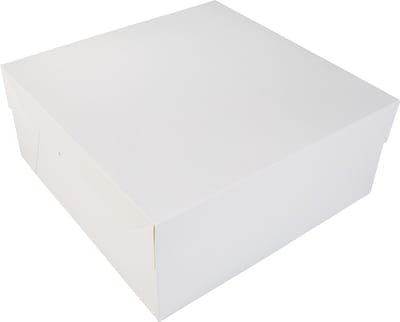 BrandNewCake® Taartdoos - 35x35x15 cm - Taartdoos Karton - Cakedoos - 3 Stuks - Wit