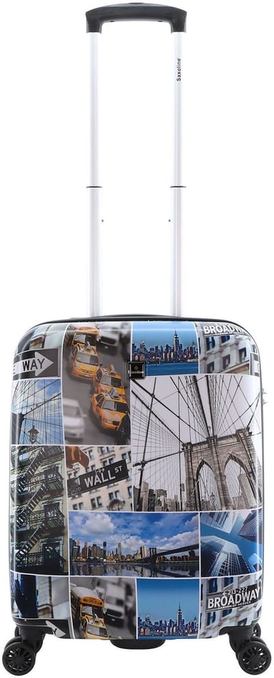 Saxoline Handbagage Harde Koffer / Trolley / Reiskoffer - 55cm (Small) - Brooklyn Print - Bedrukt / Small