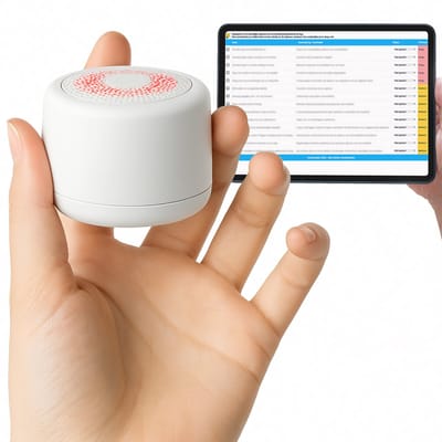 Dreamsleep+® - Geluidsmachine Slapen + SLEEP RESET BLUEPRINT - Mini White Noise Machine volwassen & baby's - Witte Ruis Machine Apparaat - 10 Geluiden