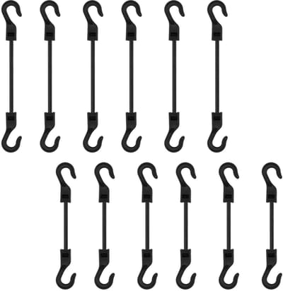 Dailygoods- Spanrubber Hoogwaardig Materiaal - Bagagespanners - Elastieken met Haken - Flexibele Lengtekeuze - Robuuste Polyester Buitenlaag - Betrouwbare Grip - Elastiek