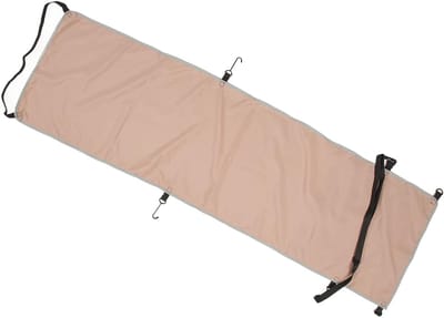 Vliegtuig voetsteun - Reis hangmat - Comfortabel reizen - Verstelbare riemen - 141 x 41 cm - Khaki