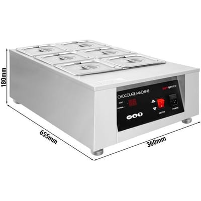 GGM Gastro Schokoladenschmelzgerät - 6x 1,7 Liter - 1 kW