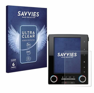 Savvies - Screenprotector voor Renault Megane GT R-Link 2 8.7" - Folie Beschermfolie transparant 6 Stuks