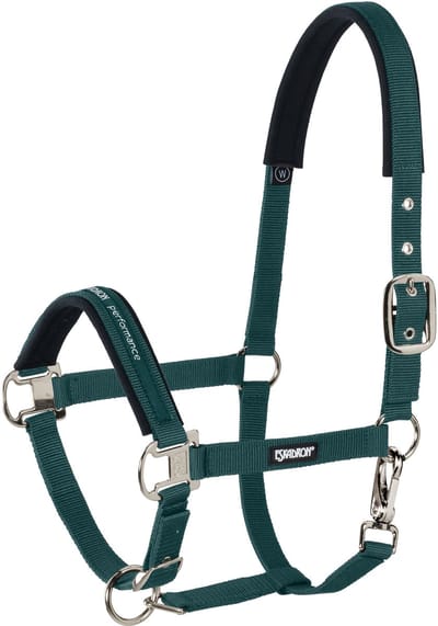 Eskadron Halster Classic Sport met doorn sluiting Racinggreen - Cob (V) | antraciet | Halstertouw paard