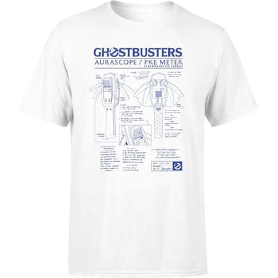 Ghostbusters PKE Schematic Unisex T-Shirt - White - XXL