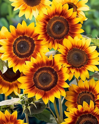 2 sets - Zonnebloem Zaden Fantasy Helianthus Annuus Eenjarig 70 Cm