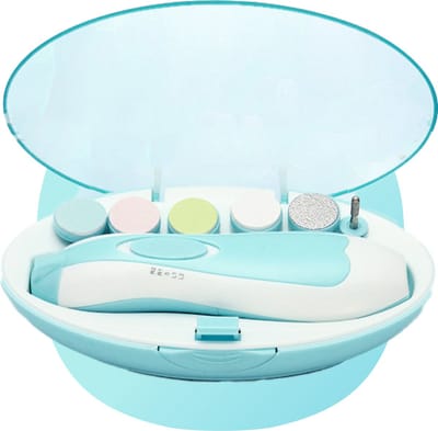 Elektrische Baby Nagelvijl - Nagelverzorging Voor Baby's - LED - Baby Nagelvijl - Blauw
