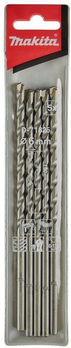 Makita D-71825 Steenboor 6x150mm VE=5
