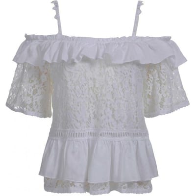 Guess - Ss New Olympia Top Twt White W1GH0N WDXL0
