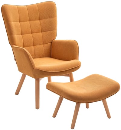 Relaxfauteuil met Voetenbank - Fauteuil - Moderne Relaxstoel - tot 150 kg - Relaxstoel - Ligstoel - TV Stoel - Loungestoel - Leesstoel - Corduroy-look - Bruin