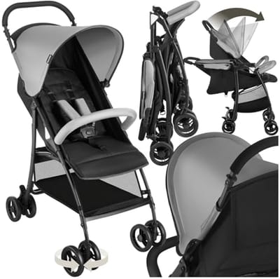 Inklapbare Buggy met 5-Puntsgordel en Verstelbare Rugleuning - Veilig en Praktisch voor Kinderen tot 15kg