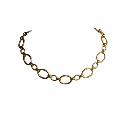 FlowJewels - statement ketting - stainless steel - goud