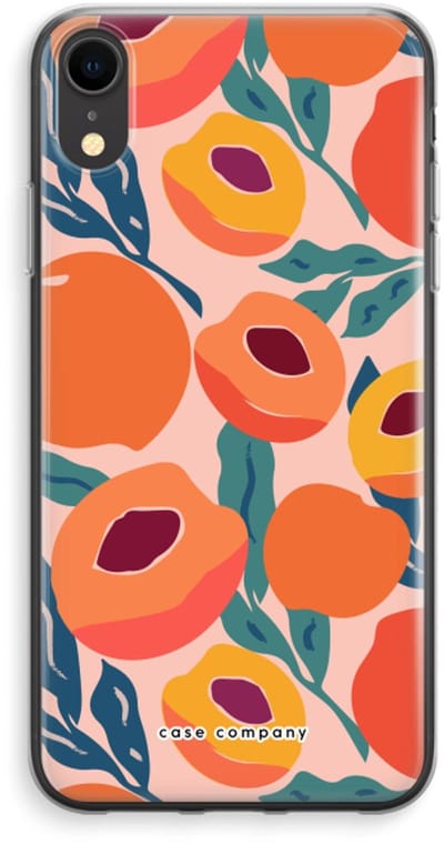 Case Company® - Hoesje geschikt voor iPhone XR hoesje - Perzik - Soft Cover Telefoonhoesje - Bescherming aan alle Kanten en Schermrand