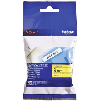 Labeltape Brother M M-K 621 Tapekleur: Geel Tekstkleur:Zwart 9 mm 8 m