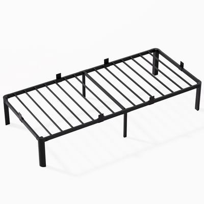 KUTAS heavy duty metalen bedframe - 90x200 cm Metalen Bed - Minimalistisch Bedframe - Stevig - Stil - Anti Slip - Grote Opbergruimte - eenpersoonsbed - Voor 1 personen - Zwart