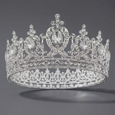 Kroon voor dames-Prinsessenkroon-Diadeem-Kroon-Strass-Elegant en Duurzaam - Geschikt voor Verschillende Gelegenheden-Haarsieraad-Stijl 55
