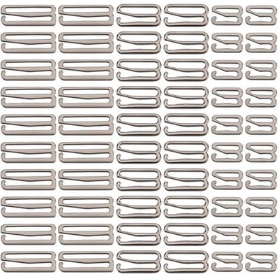 Allecto - Metalen Beha Riem Haken - 60 Stuks - Verstelbare Sluiting