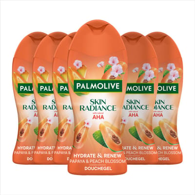 Palmolive Douchegel Skin Radiance Papaya Peach - 6 x 250 ml - Voordeelverpakking