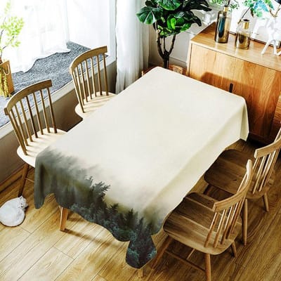 Uilpatroon Tafelkleed Creatief Karakter Groen Blad En Vogel Polyester Comfortabele Waterdichte Tafelkleedhoes Voor Thuis 40 X 40CM