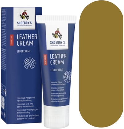 Shoeboy's Leder creme - Verzorgende en beschermende creme voor alle soorten gladleer - 75ml - (054) Camel