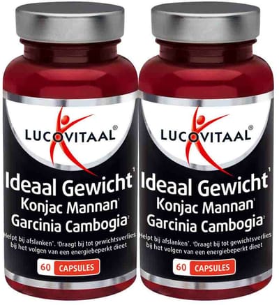 Lucovitaal Ideaal Gewicht Konjacwortel Garcinia Cambogia - 2 x 60 capsules - Voordeelverpakking