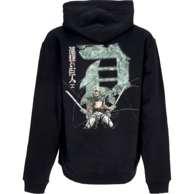 Reiner herensweater Dirty P Hoodie X Attack On Titan Zwart
