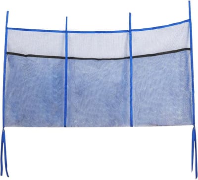 Opbergtas voor trampoline met 3 vakken, 6 bevestigingsriemen, stevige installatie en opvouwbaar ontwerp, geschikt voor diverse trampolines