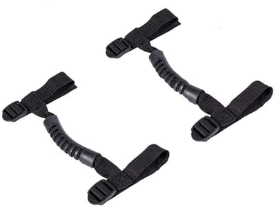 Allecto - Auto Handvat Bar Frame - Gemodificeerde Grab Grip - Zwart - Anti-slip Deur Trekkoord - Geschikt voor Jeep Wrangler 1987-2019