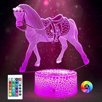 3D Paardennachtlampje voor Kinderen met Smart Touch en Afstandsbediening – Verlicht de Kinderkamer in 16 Kleuren