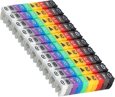 Colorful cable marker number, plastic tube cable, digital number cable number tube marker (100 pieces 2.5 mm²) - ShopVlot