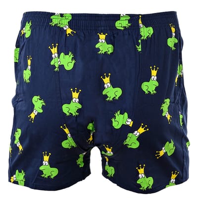 Happy Shorts Wijde Boxershort Heren Kikker met Kroon - Losse boxershort - Maat XL
