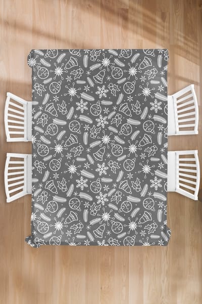 Kerst Tafelkleed - Kerstmis Decoratie - Tafellaken - Patronen - Kerstmis - Decoratie - 150x220 cm - Kerstmis Versiering - Tafeldecoratie Kerstmis - Kerstdecoratie tafel - Tafelversiering