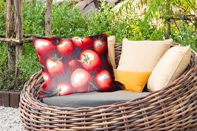 Buitenkussens - Groente - Rood - Tomaten - 60x40 cm - Weerbestendig