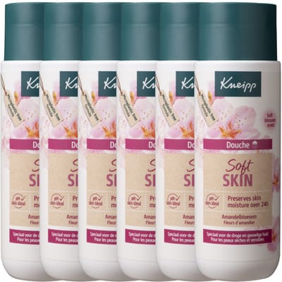 Kneipp Douche Soft Skin Amandelbloesem - Voor de Droge en Gevoelige Huid - 6 x 200 ml - Voordeelverpakking